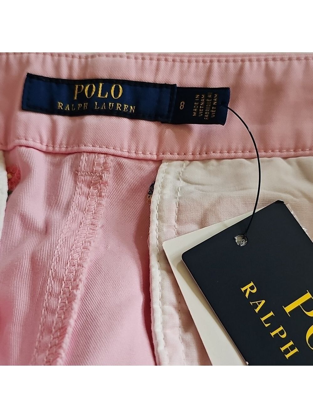 Polo by Ralph Lauren Pink Bermuda Shorts with Embroidered Butterflies - Picture 10 of 13